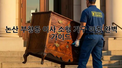 논산 부창동 이사, 소형 가구 이동 완벽 가이드!